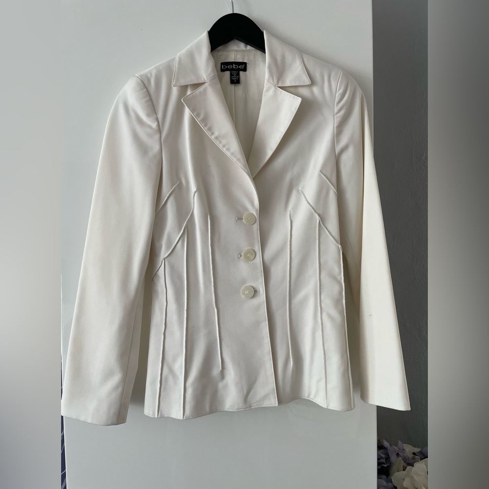 90’s Vintage Bebe White Jacket - image 1